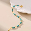 Synthetic Turquoise & Brass Beaded Bracelets for Women OR9235-5