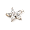 Rack Plating Brass Clear Cubic Zirconia Pendants KK-P277-21P-2