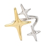 Star Brass Open Cuff Rings for Women RJEW-B062-14GP-2
