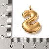 Ion Plating(IP) 304 Stainless Steel Pendants STAS-M017-08G-20-3