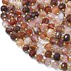 Natural Red Hematoid Quartz/Ferruginous Quartz Beads Strands G-K389-E81-01-3