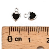 Heart Brass Glass Charms LS-KK-S385-01S-01-3