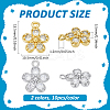 20Pcs 2 Colors Brass with Cubic Zirconia Charms KK-PH0012-42-4