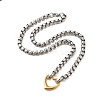 202 Stainless Steel Box Chain Necklaces STAS-A100-18G-2