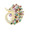 Rhinestone Hedgehog Badge JEWB-E013-02G-03-1