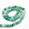 Faceted Natural Agate Round Beads Strands G-E319C-6mm-05-3
