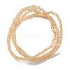 Transparent Electroplate Glass Beads Strands LS-EGLA-H107-01A-AB08-3