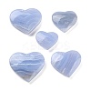 Natural Blue Lace Agate Heart Love Healing Stones G-G126-02-1