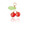 40Pcs Cherry Glass Pendants FIND-SC0016-51-7