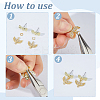 48Pcs Rack Plating Alloy Stud Earring Findings FIND-HS0002-65-3