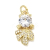 Brass Micro Pave Cubic Zirconia Pendants KK-K417-14B-G-1