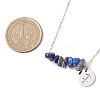Natural Lapis Lazuli Chip & Constellation Pendant Necklaces NJEW-JN05084-09-3