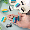 10Pcs 5 Colors Resin & Wood Pendants RESI-TA0004-53-7
