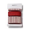 9 Yards 3 Styles Tartan Print Polyester Ribbon SRIB-C002-01G-2