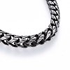 Retro 304 Stainless Steel Chain Bracelets BJEW-L631-44AS-2