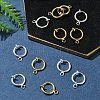 12Pcs 2 Colors Brass Clip-on Hoop Earring Findings KK-FS0001-48-8