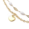 304 Stainless Steel Double Layer Chain Anklets AJEW-AN00632-02-3