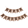 1 Set Word Happy Birthday Linen Hanging Banners Flags AJEW-SP0001-51B-1