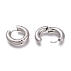 201 Stainless Steel Huggie Hoop Earrings EJEW-O095-05-15-3