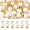 20Pcs Natural Cultured Freshwater Pearl Potato Charms PALLOY-YW00087-1