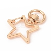 Star Shape Zinc Alloy Swivel Lobster Clasps IFIN-WH0053-02KCG-2