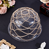 1Pc Rhinestone Mesh Headpiece Cap AJEW-HY0002-55G-2