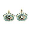 Brass Micro Pave Cubic Zirconia Pendants KK-F903-08G-02-1