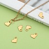 Ion Plating(IP) 304 Stainless Steel Heart Charms STAS-F075-21-5
