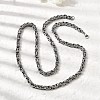 Non-Tarnish 201 Stainless Steel Byzantine Chain Necklaces NJEW-V0299-07-5