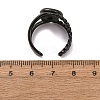 304 Stainless Steel Cuff Ring Components STAS-P454-01B-B-3