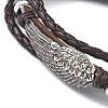 PU Leather & Waxed Cords Triple Layer Multi-strand Bracelets BJEW-G709-05A-2