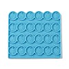 DIY Flat Round with Flower Pattern Pendant Food Grade Silicone Molds LS-DIY-G083-07-2
