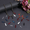 100Pcs 5 Colors Baking Paint Transparent Glass Pendants FIND-SC0023-47B-4