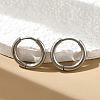 Tarnish Resistant 202 Stainless Steel Huggie Hoop Earrings EJEW-F111A-14mm-P-1