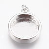 Brass Pendant Cabochon Settings KK-P146-06P-1