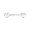 Brass Enamel Pink Heart Barbell Nipple Rings FS-WGE2017-03-1