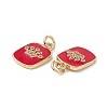 Brass Micro Pave Cubic Zirconia Enamel Pendants KK-E068-VB149-2-3