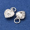 925 Sterling Silver Pave Clear Cubic Zirconia Pendants STER-A047-05B-S-2