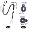 36Pcs Silicone Rings with 6Pcs Polyester Necklace Lanyard Anti-Loss Pendant Holder DIY-GF0008-08B-2