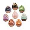 Opaque Resin and Walnut Wood Pendants RESI-T060-03M-1