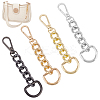 WADORN 4Pcs 4 Colors Alloy Curb Chain Purse Strap Extenders FIND-WR0008-85-1