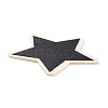 Star Wooden Mini Chalkboard Signs AJEW-M035-08-4