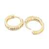 Brass Micro Pave Clear Cubic Zirconia Hoop Earrings for Women EJEW-S228-09G-2