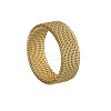 304 Stainless Steel Braided Mesh Finger Rings for Women Men WG8C54F-19-2