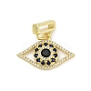 Brass Micro Pave Cubic Zirconia Slide Charms KK-D317-135G-1