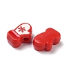 Christmas Decorations Theme Opaque Acrylic Bead with Enamel X-OACR-Z021-01E-2