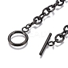 Unisex 304 Stainless Steel Cable Chain Bracelets LS-BJEW-P245-39B-2