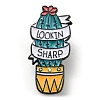 Cactus with Word Look In Sharp Enamel Pins JEWB-Q031-04EB-03-1