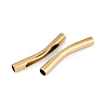 Ion Plating(IP) 202 Stainless Steel Curved Tube Beads STAS-Q336-08B-G-2