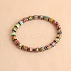 Vintage Natural Dyed Imperial Jasper & Synthetic Non-magnetic Hematite Beads Stretch Bracelets for Women Men UH5548-1-1